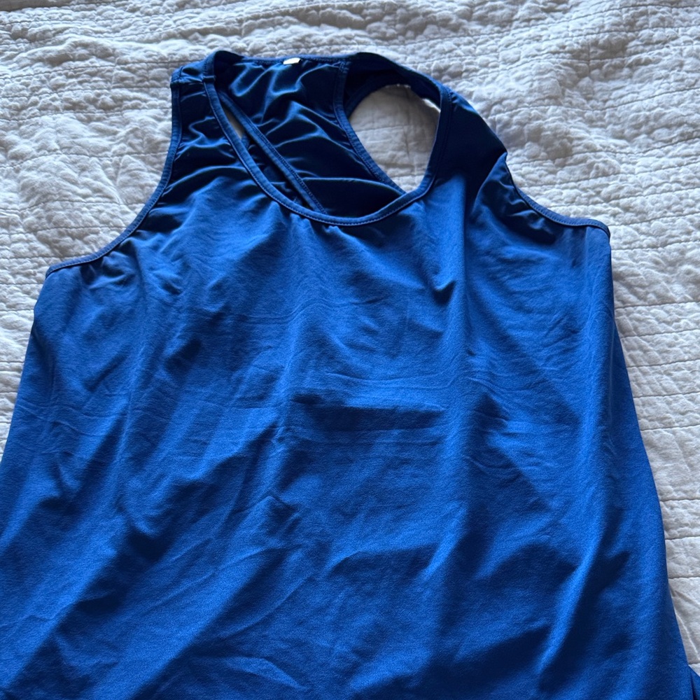 Women's Blue Sleeveless Top